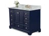 Single Bathroom Vanity Set Audrey Collection 48 Inch Heritage Blue Marble Top