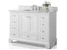 Single Bath Vanity Set Audrey 48 Inch Solid Wood in White