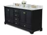 Double Bathroom Vanity Set Audrey 72 Inch Black Onyx