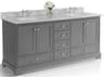 72 Inch Double Bathroom Vanity Audrey Collection Sapphire Gray Marble Top