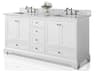 Double Bathroom Vanity Set Audrey 72 Inch White