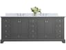 Audrey Double Bathroom Vanity Set 84 Inch Sapphire Gray