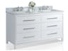 Ellie 60-Inch Double Vanity Set White Modern
