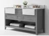 Hayley 60 Inch Double Vanity Sea Cloud Gray