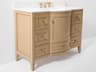 Lauren 48-Inch Solid Wood Single Bath Vanity with Quartz Top in Oak