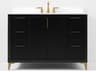 Turlington 48-inch Single Bathroom Vanity Black Oak