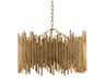 3-Light Drum Pendant Prescott Gold Leaf Iron