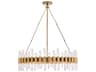 Haskell 8 Light Chandelier Antique Brass Clear Acrylic