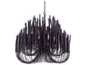 Tilda Large Black Wood Chandelier