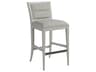 Signature Designs Stella Upholstered Hardwood Cerused White Gray Bar Stool