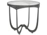 Metal Designs Sophie Round Glass End Table