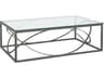 Metal Designs Ellipse Rectangular Glass Cocktail Table