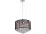 Riverside Convertible Ceiling Light Black Organza Silk Shade