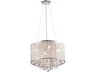 Riverside Dr Convertible Ceiling Light in Silver Organza