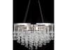 Hollywood Blvd Chandelier Polished Nickel 6 Light Spiraling Teardrop