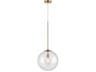 Delilah Globe Pendant Light Aged Brass Contemporary