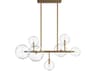 Delilah Chandelier Aged Brass Mid-Century Modern