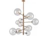 Delilah Chandelier in Aged Brass A Modern Sputnik Fixture