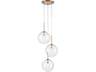 Delilah Multi Port Pendant Aged Brass Modern