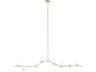 Hampton Linear Chandelier in Brushed Brass with Clear Glass