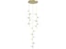Hampton 24 Light Chandelier Brushed Brass Pendant