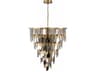 Paramount 25-Light Aged Brass Geometric Tiered Pendant