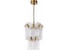 Belmont LED Pendant in Aged Golden Brass
