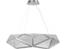 Seoul LED Pendant Light 47 Inch Round Chrome
