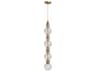 Avra Stacked LED Pendant in Aged Brass
