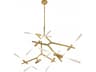 San Vicente Blvd Chandelier in Brushed Brass
