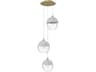 Sonoma Ave 3-Light Pendant in Brushed Brass