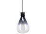 Del Mar Mini Pendant Light in Black with Ombre Glass