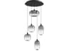 Monaco LED Multi-Light Pendant in Black