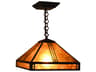 Prairie 1-Light Bronze Glass Mini Pendant