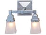 Ruskin 2-Light Silver Glass Vanity Light