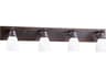 Simplicity 4-Light Brown Glass Vanity Light