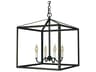 Vintage 4-Light Black Candelabra Chandelier