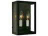Vintage 2-Light Black Glass Wall Sconce