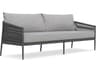 Catalina Ash All-Weather Rope Outdoor Patio Sofa with Fog Cushion