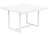 Pavia Square Outdoor Dining Table in Matte White