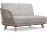 Sicily Outdoor Sofa Left Arm Facing Aluminum Teak