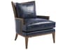 Upholstery Atwood Blue Leather Accent Chair