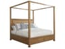 Newport Shorecliff Sandstone Brown Wood California King Poster Bed