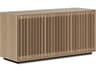 Profile 3 Door Media Storage Console Washed Oak Slatted Doors