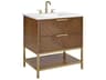 Diamond 30" Walnut Satin Brass Vanity