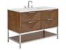 Diamond 48" Walnut Brushed Nickel Vanity