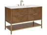 Diamond 48" Walnut Satin Brass Vanity