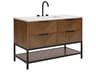 Diamond 48" Walnut Matte Black Vanity