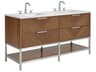 Diamond 60" Walnut Brushed Nickel Vanity