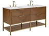 Diamond 60" Walnut Satin Brass Vanity
